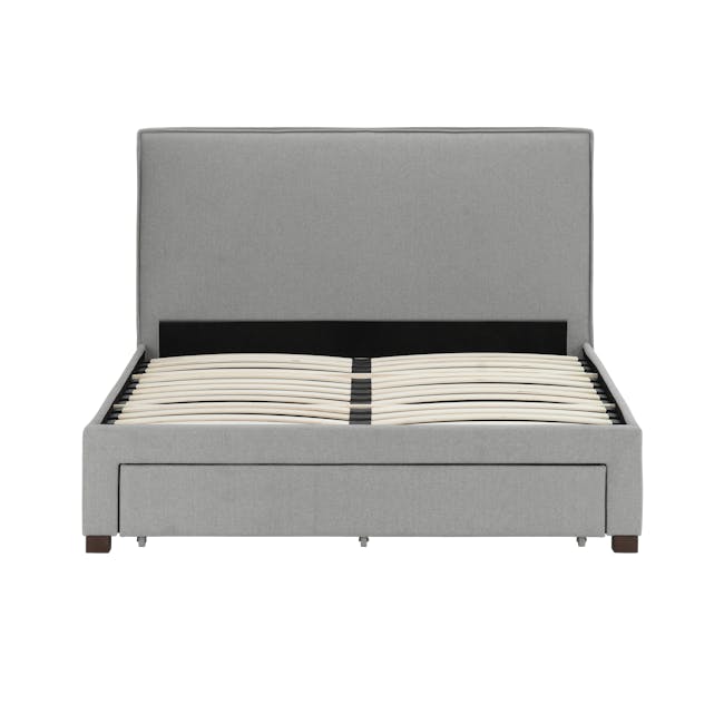 Raphael 1 Drawer Queen Bed - Tin Grey - 5