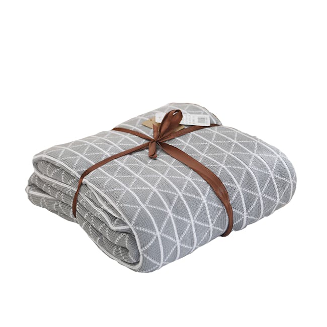 Scandi Throw Blanket 120 x 180 cm - Grey - 0