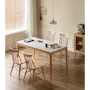 Adelyn Dining Table 1.6m (Sintered Stone) with 2 Niel Chairs and Niel Bench 1.45m in Oak - 7