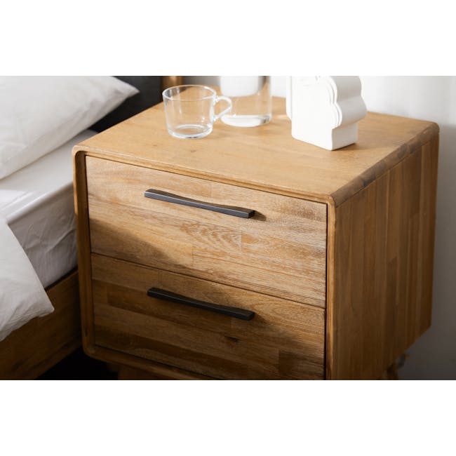 Todd Twin Drawer Bedside Table - 11