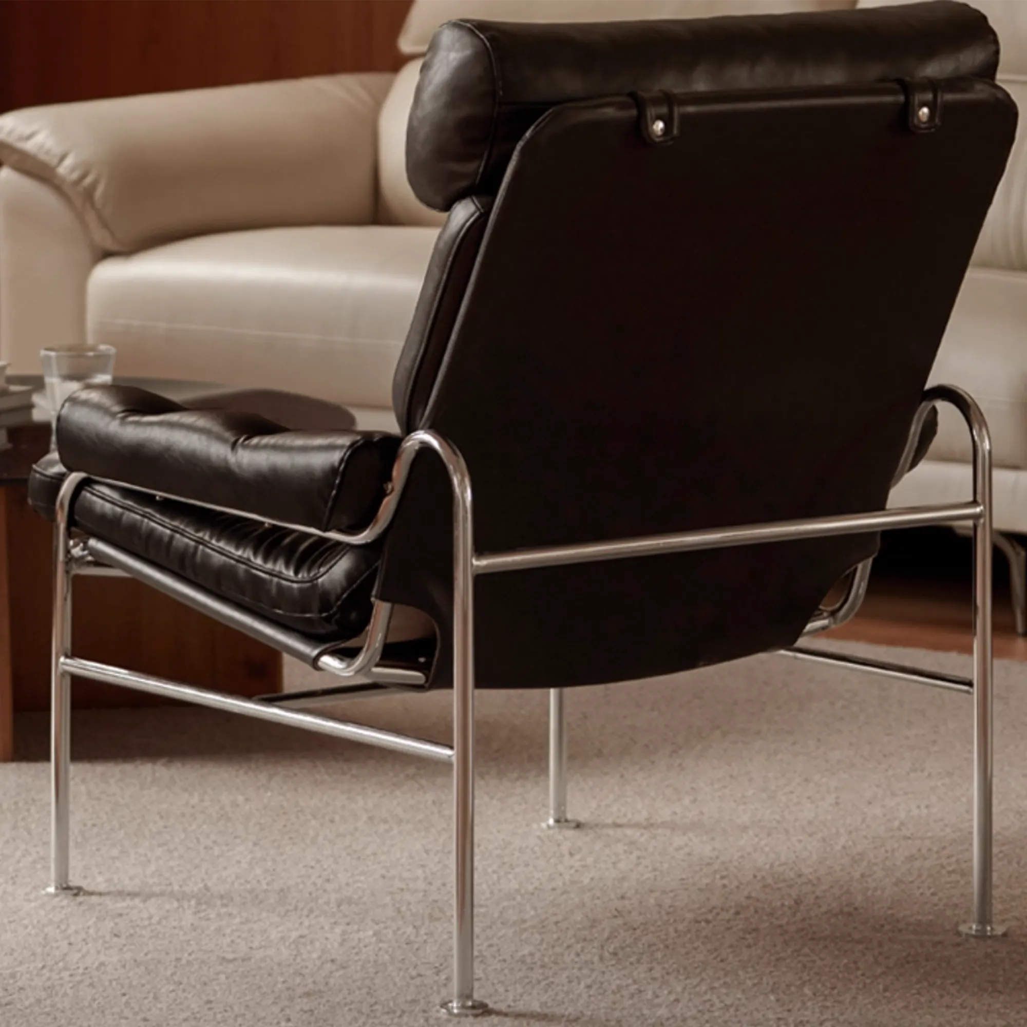 Boni Lounge Chair - Black (Faux Leather) - 9