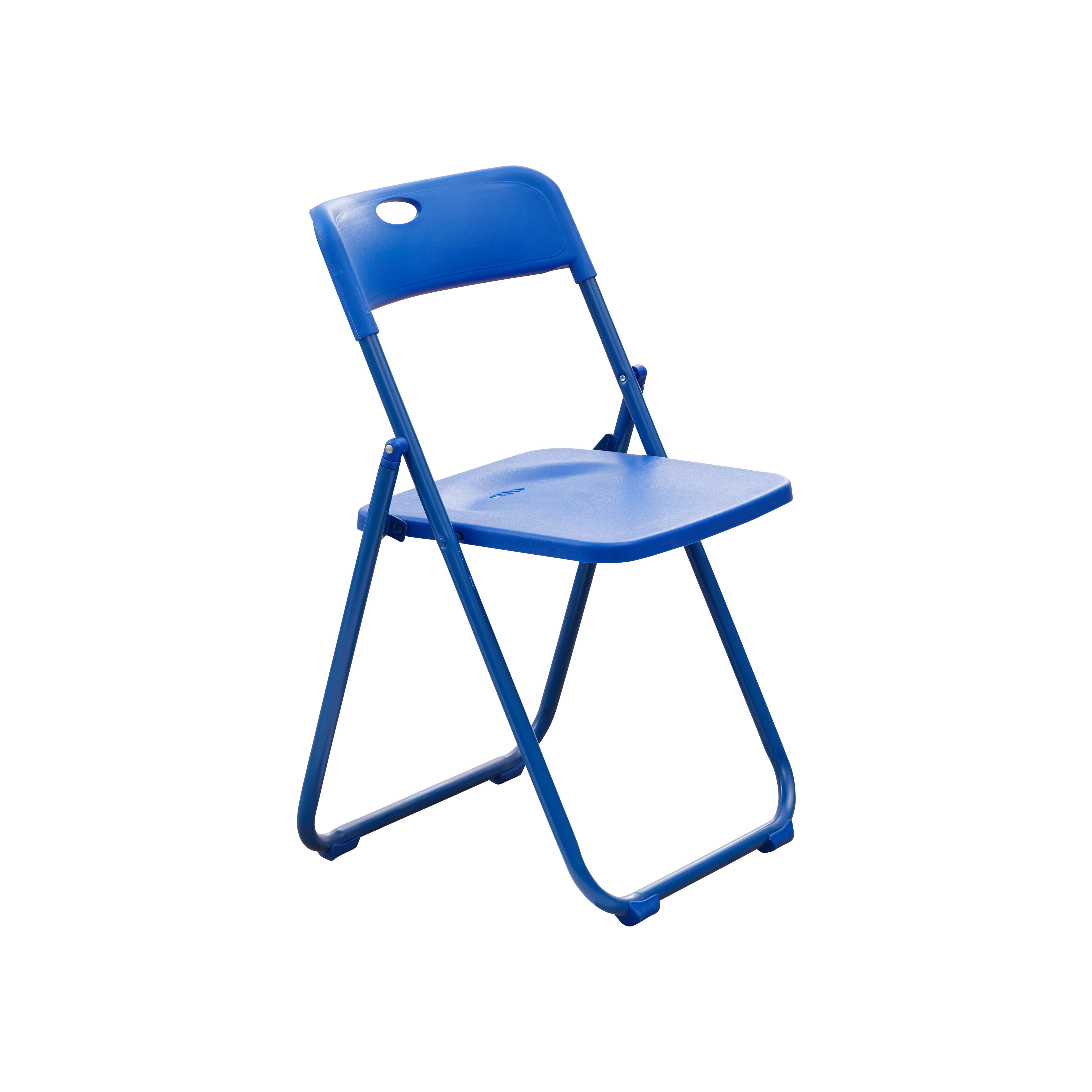 blue foldable chair