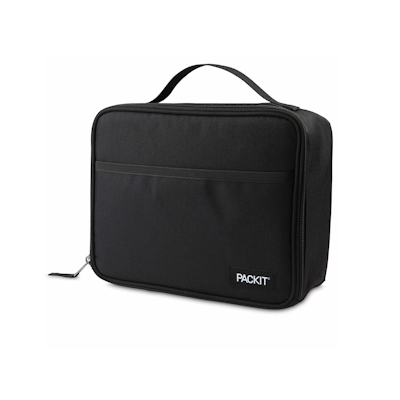 Packit Freezable Snack 1L Lunch Bag Black