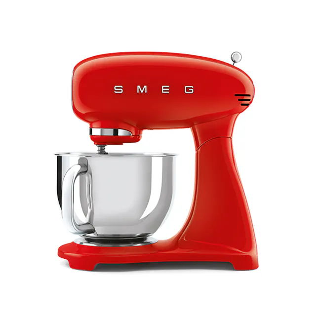 SMEG Stand Mixer Full Colour - Red - 1 - Red electric stand mixer, sleek design, shiny finish, modern style, high-quality