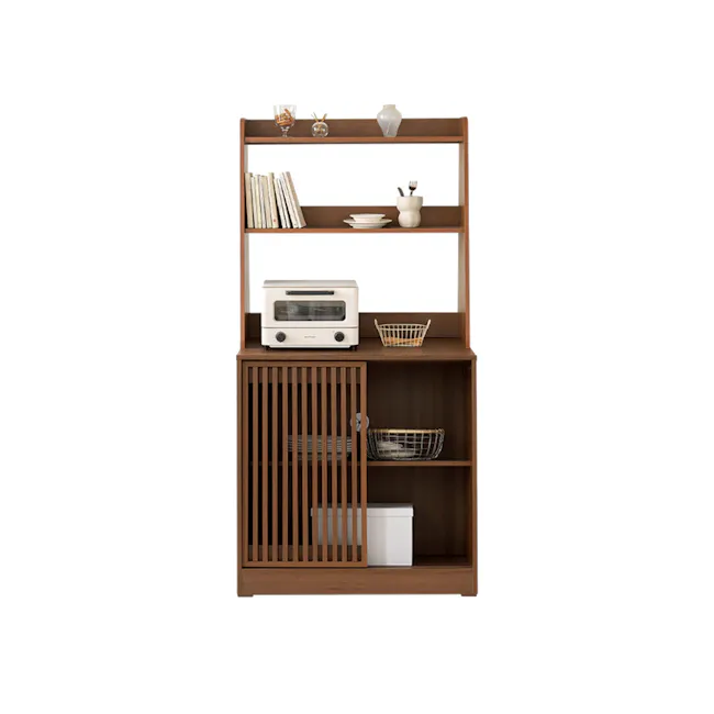 (As-is) Balsey Tall Kitchen Storage Cabinet - Walnut