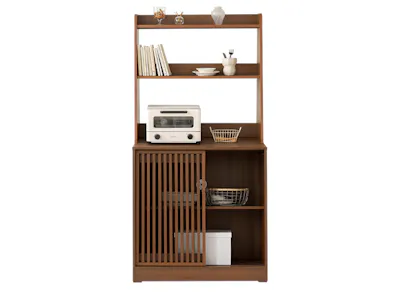 Balsey Tall Kitchen Storage Cabinet - Walnut
