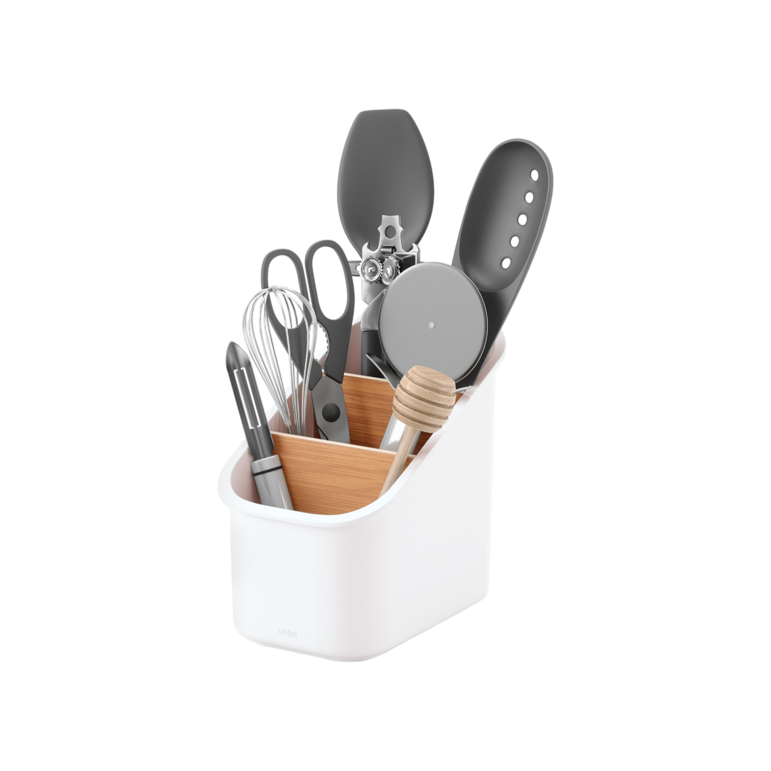 Bellwood Utensils Holder - White, Natural