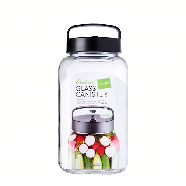 LocknLock Breathing Glass Canister with Handle (3 Sizes) - 3