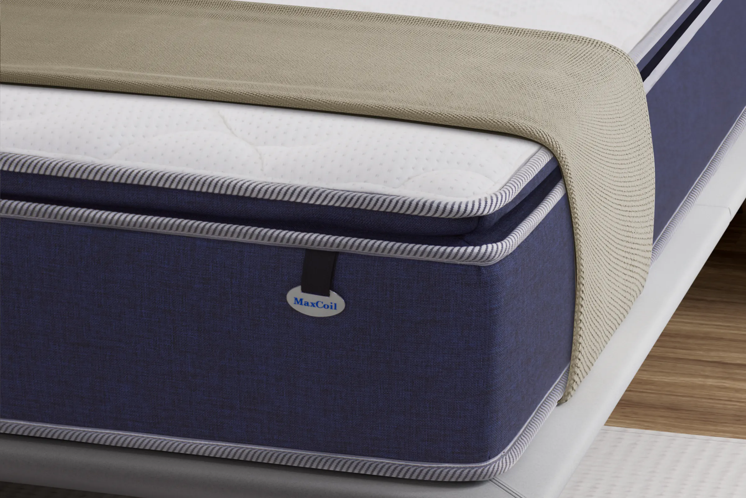 MaxCoil RELAX 30cm Mattress - Medium Firm (4 Sizes) *HipVan Exclusive!* - 11 - Mattress, mattress protector, blue and beige