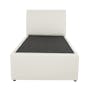 ESSENTIALS Single Trundle Bed - White (Faux Leather) - 1
