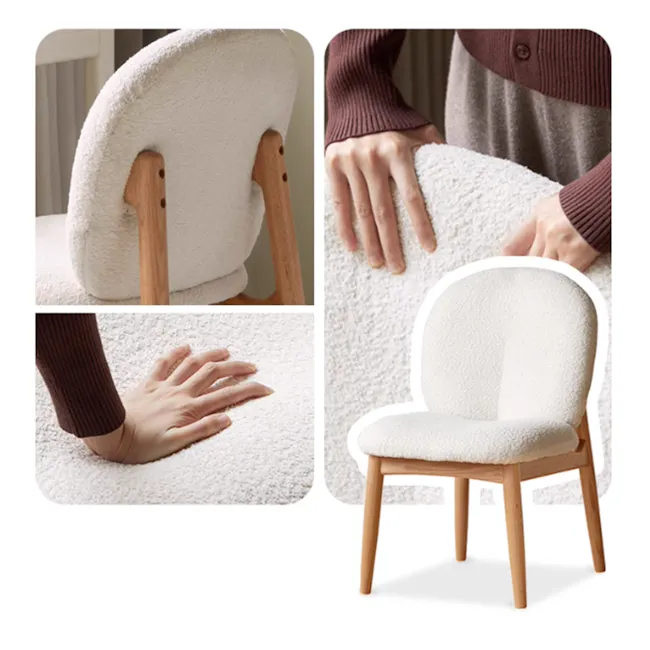 Sony Chair - White Boucle - 5