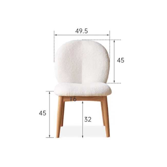 Sony Chair - White Boucle - 7