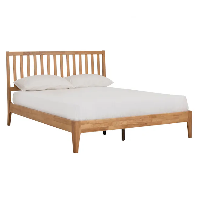 Cleveland Wooden Queen Bed - Natural - 2