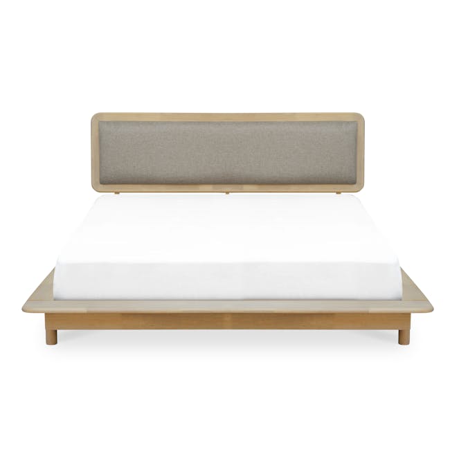 Ryoko Queen Platform Bed with Cushioned Headboard with 2 Ryoko Bedside Tables - 2