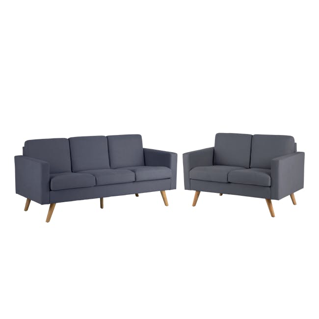 Helen 3 Seater Sofa with Helen 2 Seater Sofa - Hailstorm - 0
