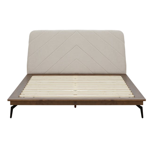 Addison King Platform Bed with 2 Addison Bedside Tables in Walnut - 4