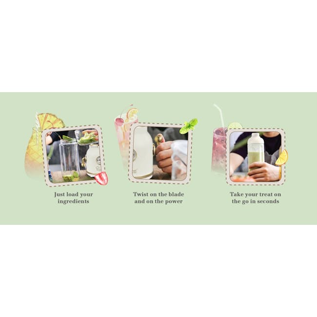 La Gourmet Healthy Retro Juice Blender - Vanilla Cream - 8