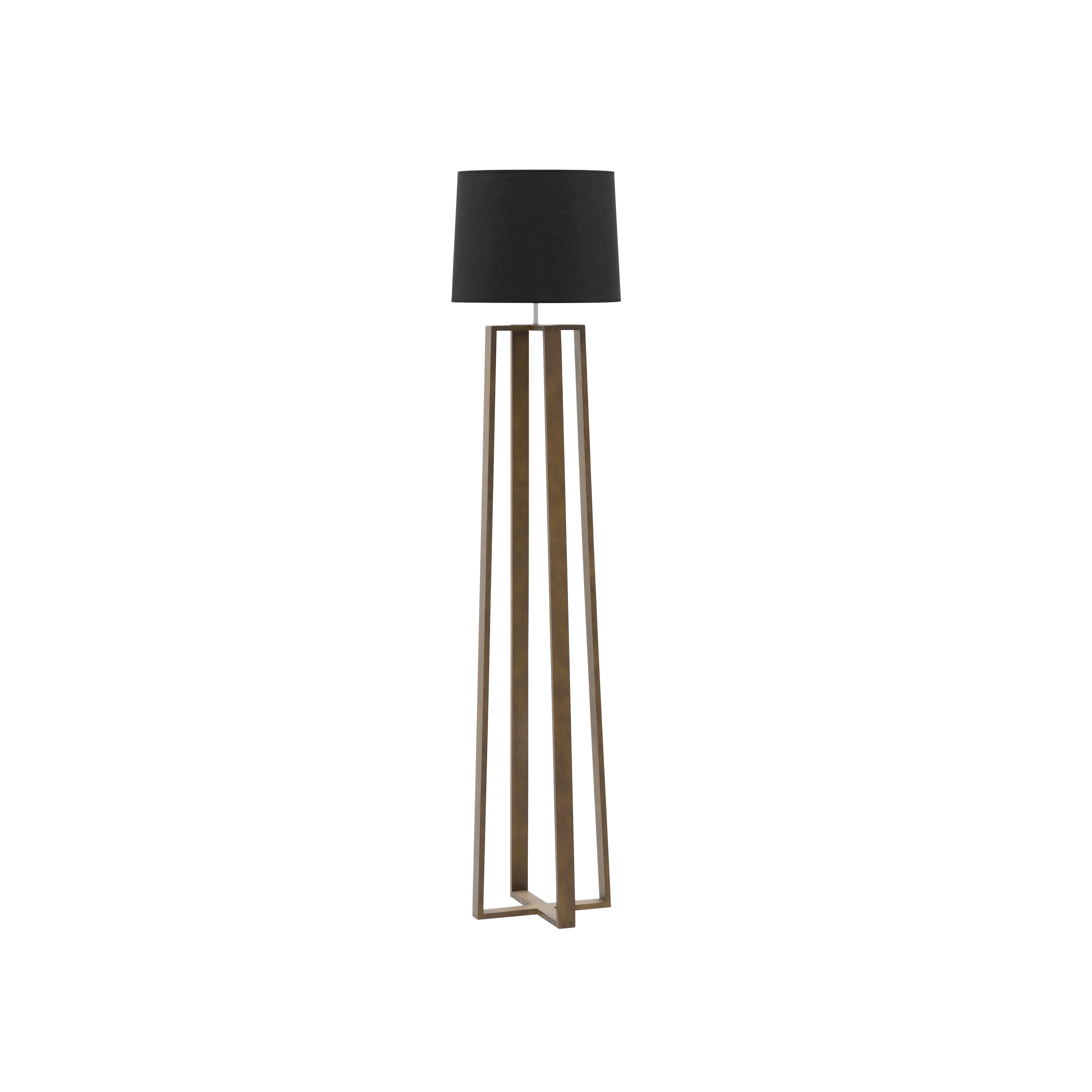 Amber Floor Lamp - Walnut, Black