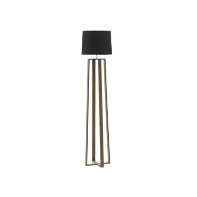 Amber Floor Lamp - Walnut, Black