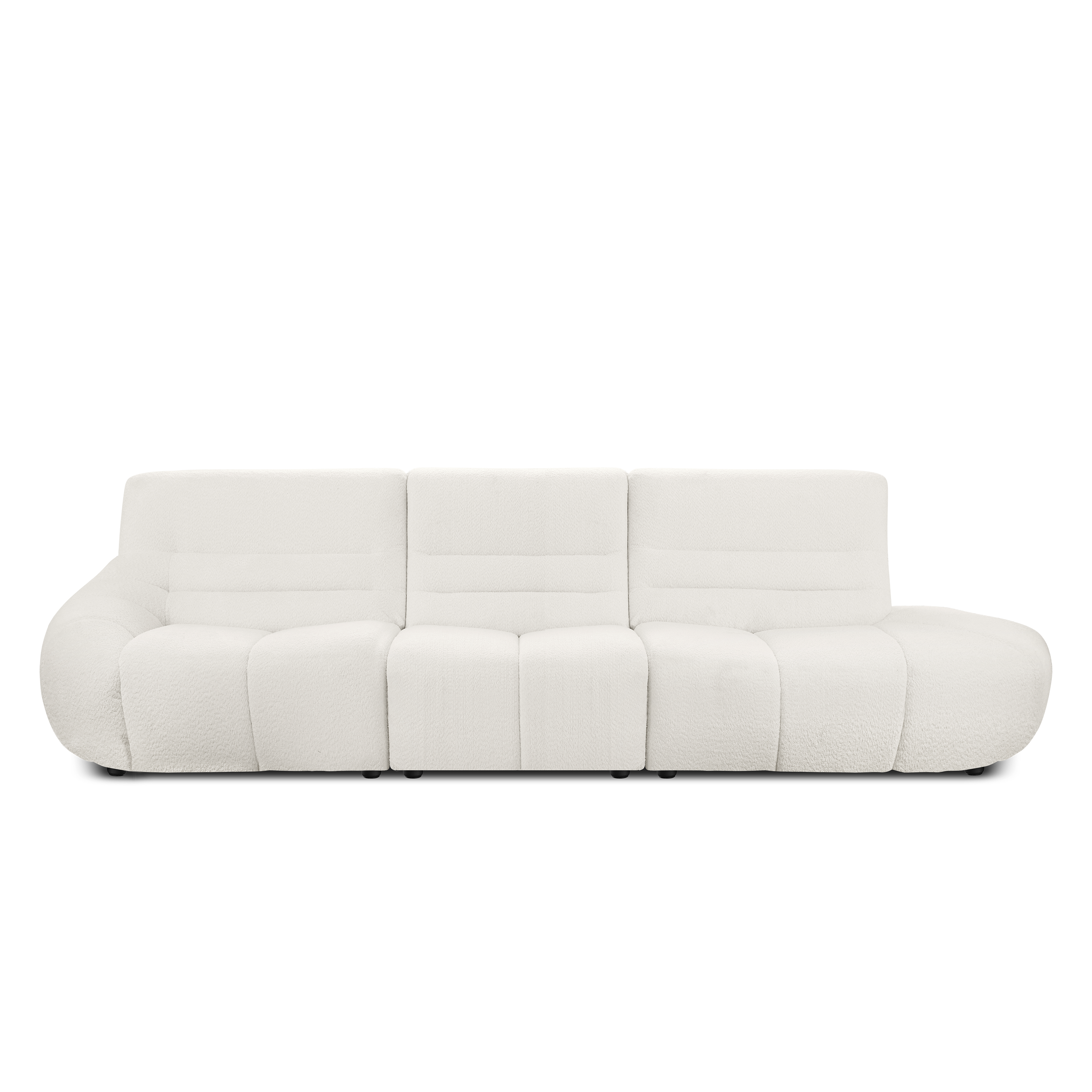 Tara 4 Seater Extended Sofa - Beige - Left Extended