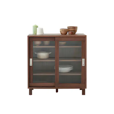 Salleys 2 Door Cabinet 0.8m - Walnut