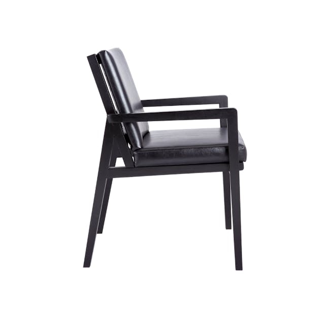 (As-is) Lincoln Chair - Black (Faux Leather) - 13