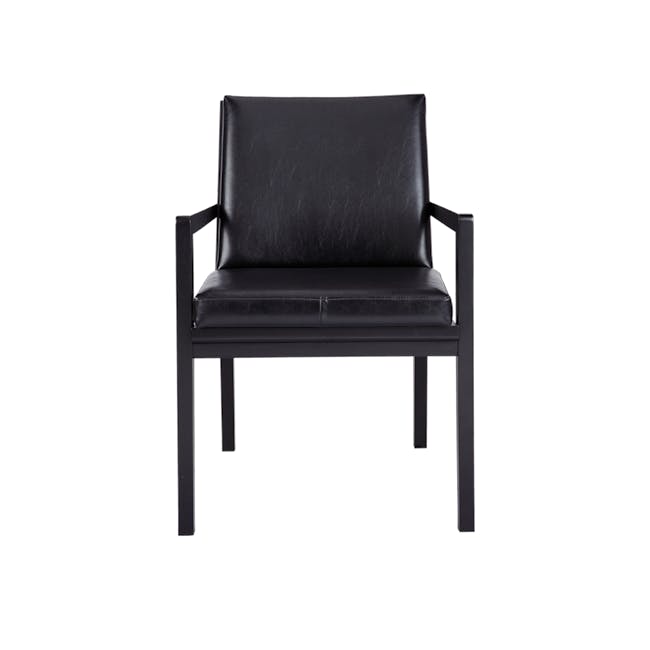 (As-is) Lincoln Chair - Black (Faux Leather) - 12