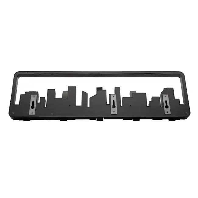 Skyline Multi Hook - Black - 5 - - Cityscape frame, urban design, modular frame, black plastic, city skyline, architectural