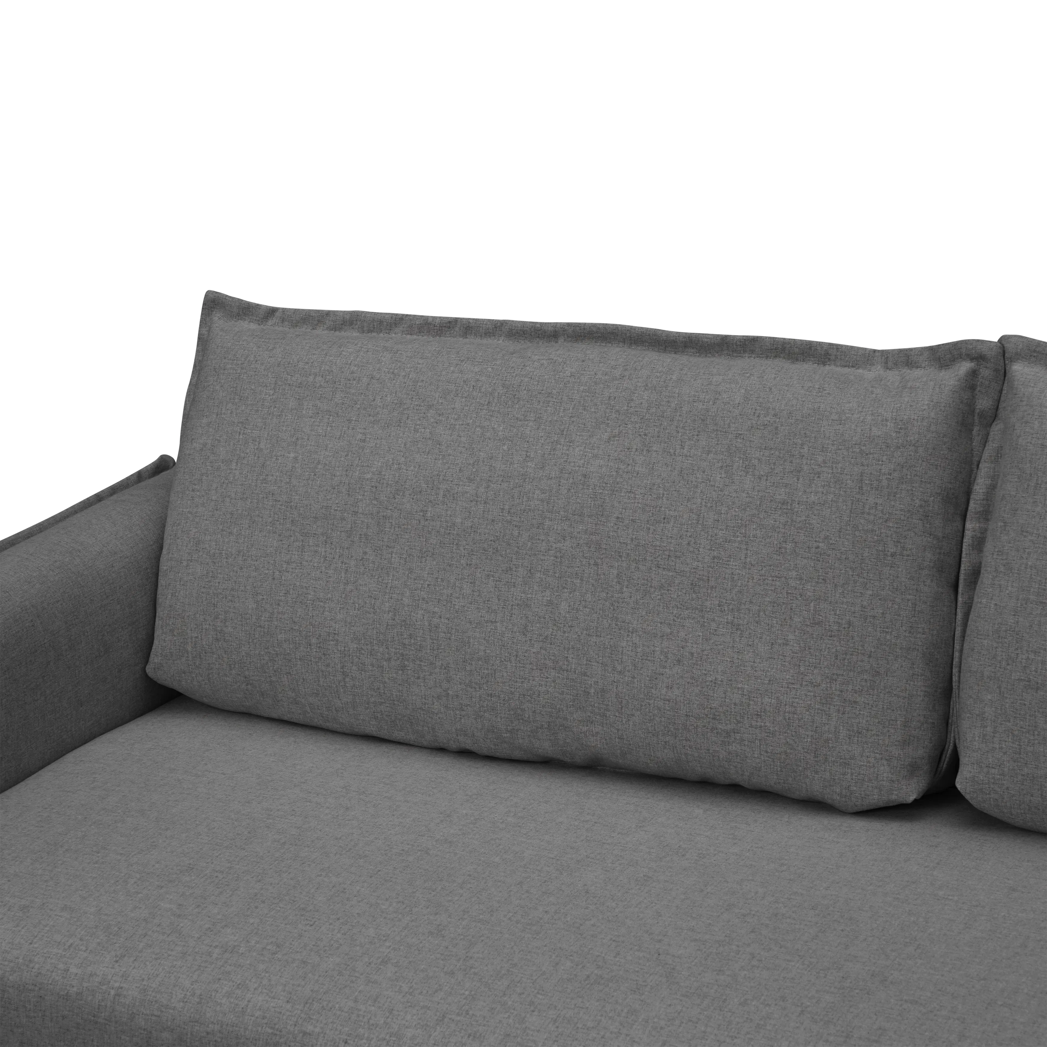 Pierre 3 Seater Sofa Bed - Charcoal Grey - 11