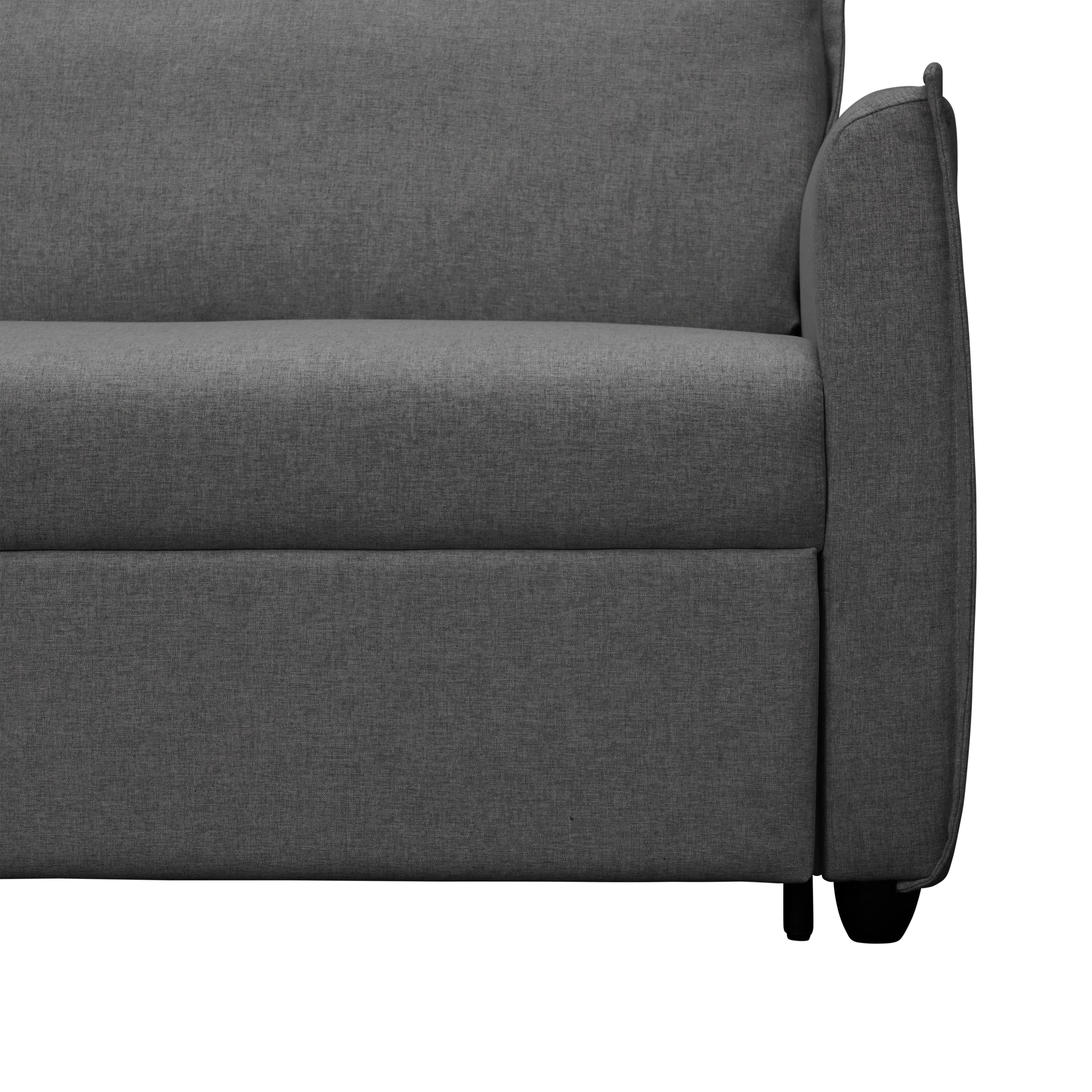 Pierre 3 Seater Sofa Bed - Charcoal Grey - 10
