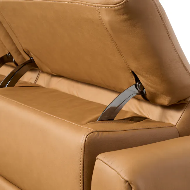 Clyde 4 Seater Power Recliner Sofa - Oslo Tan (Top Grain Leather) - Zero Wall - 15 - Leather sofa upholstery, tan leather