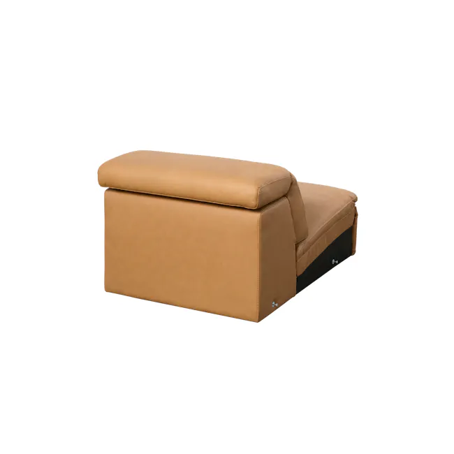 Clyde 4 Seater Power Recliner Sofa - Oslo Tan (Top Grain Leather) - Zero Wall - 36 - Leather ottoman, tan leather, cushioned