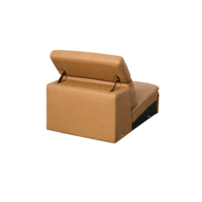 Clyde 4 Seater Power Recliner Sofa - Oslo Tan (Top Grain Leather) - Zero Wall - 37 - Leather sofa, tan leather upholstery