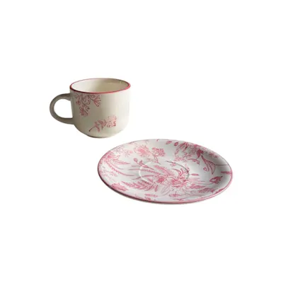 Monare Ceramic Mug Plate Set - Pink