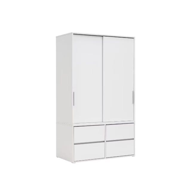 Daphne Sliding Wardrobe 1.2m - White - 3