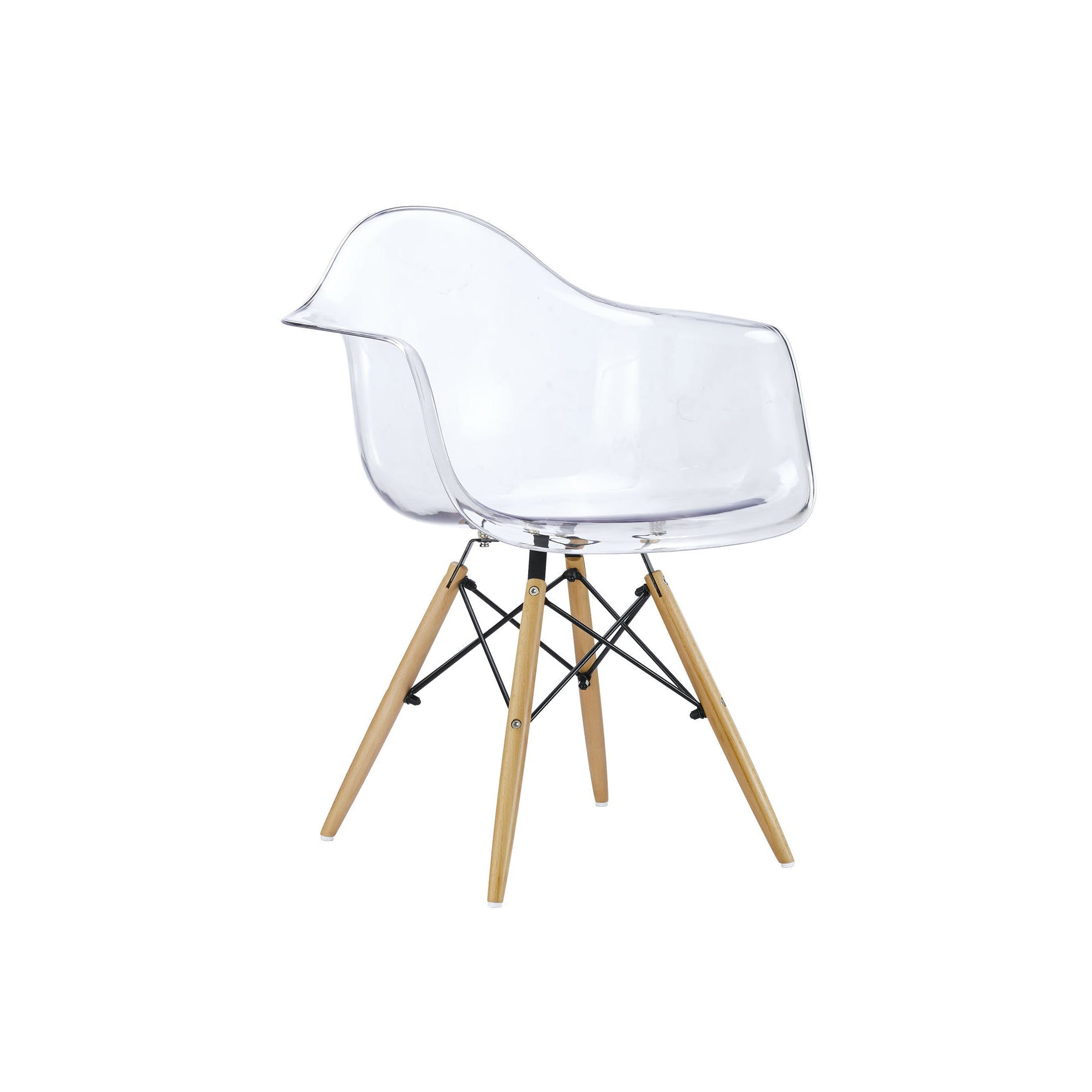 white transparent chair