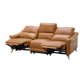 Strato 3 Seater Power Recliner Sofa - Crimson Tan (Top Grain Leather) - Zero Wall
