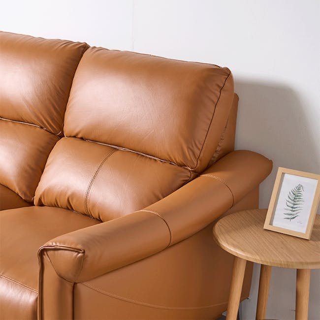 Strato 3 Seater Power Recliner Sofa - Crimson Tan (Top Grain Leather) - Zero Wall - 3