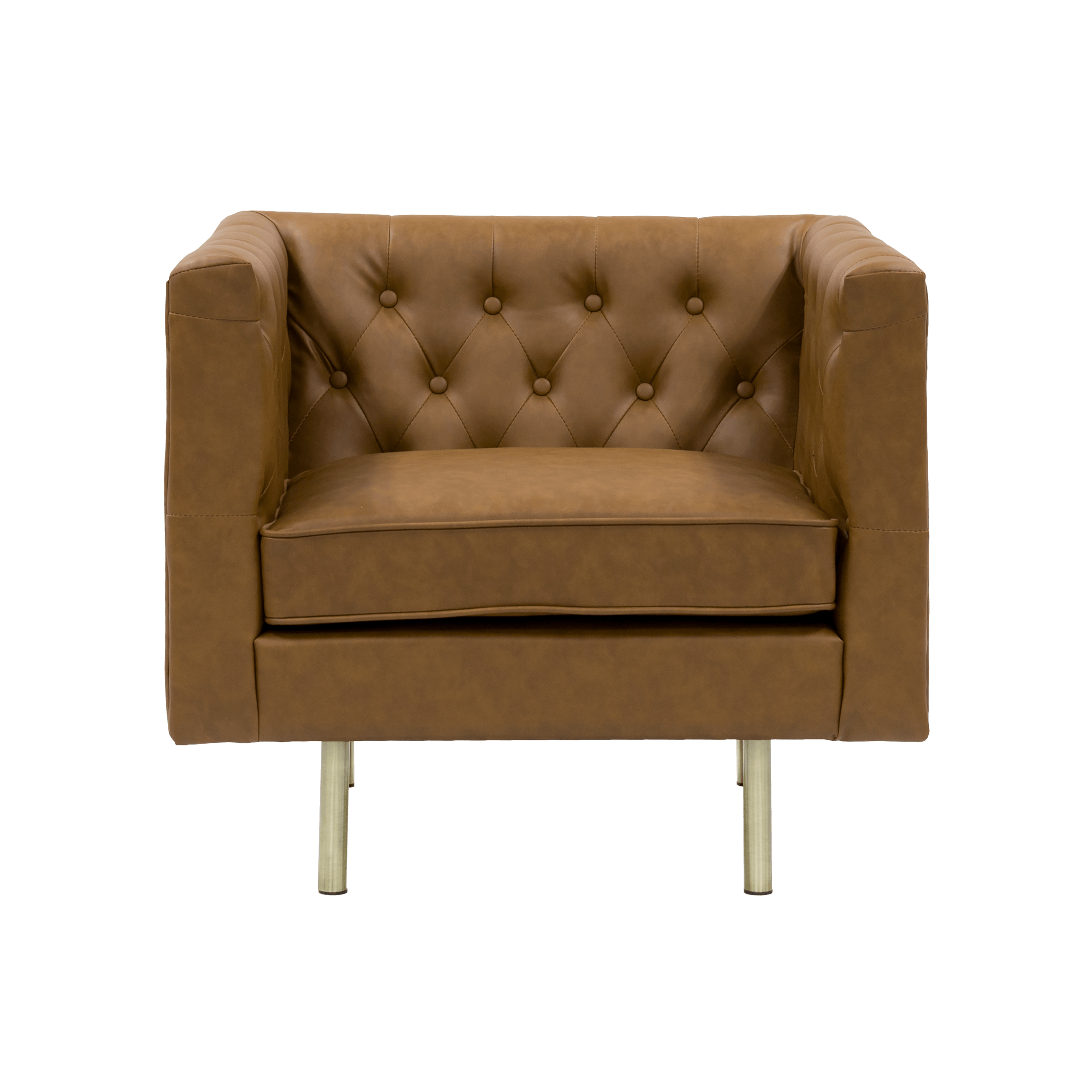 Cadencia Armchair Tan Faux Leather Cadencia By Hipvan Hipvan