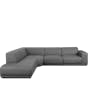 Milan 3 Seater Extended Sofa - Smokey Grey (Faux Leather) - 5