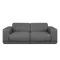 Milan 3 Seater Sofa - Smokey Grey (Faux Leather)