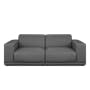 Milan 4 Seater Corner Extended Sofa - Smokey Grey (Faux Leather) - 2