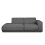 Milan 4 Seater Extended Sofa - Smokey Grey (Faux Leather) - 6