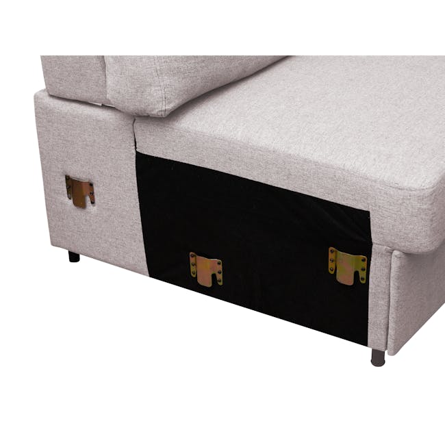 Mia L-Shaped Storage Sofa Bed - Pastel Pink - 11