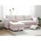 Mia L-Shaped Storage Sofa Bed - Pastel Pink - 1