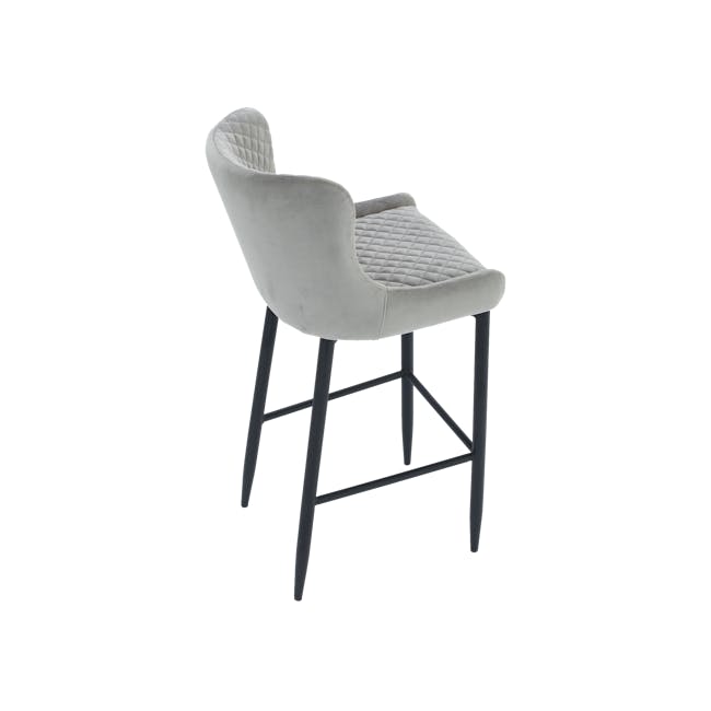 Tobias Counter Chair - Grey (Velvet) - 4
