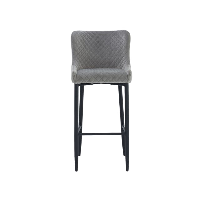 Tobias Counter Chair - Grey (Velvet) - 2
