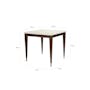 Persis Marble Square Dining Table 0.8m - Black, Walnut - 4