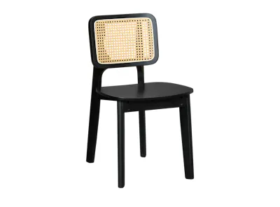 Arine Rattan Dining Chair - Black