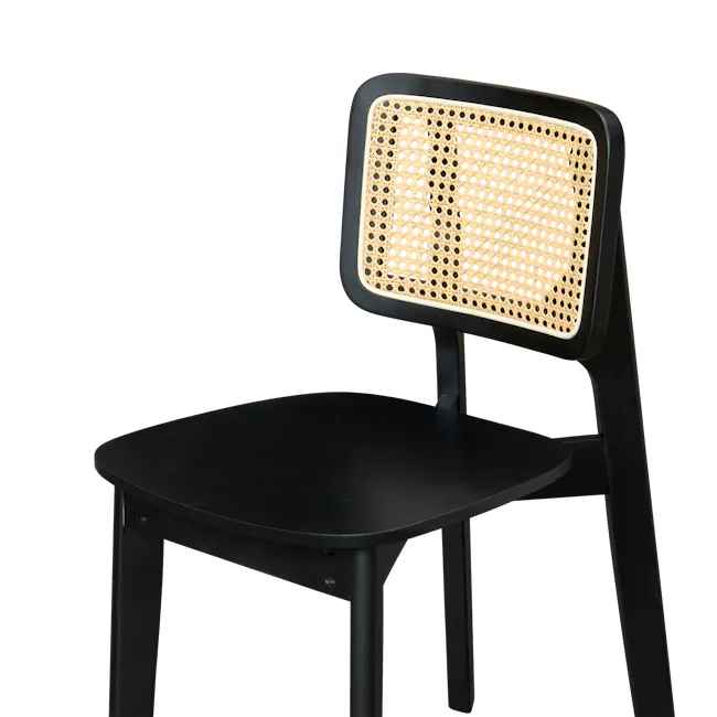 Arine Rattan Dining Chair - Black - 9